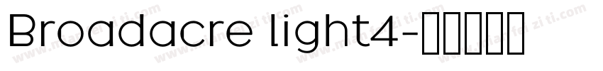 Broadacre light4字体转换